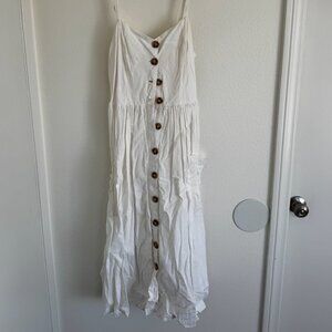 Urban Outfitters Cream Midi Dress